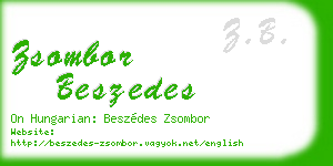 zsombor beszedes business card